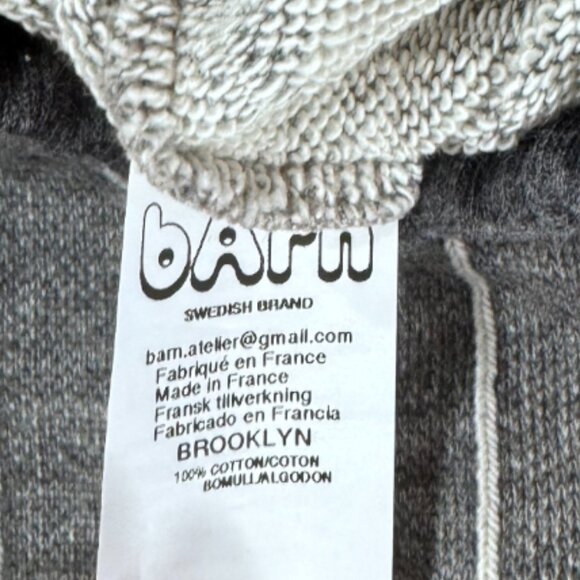 ATELIER BARN - SWEAT PANTS - 100% COTTON - GREY - MADE IN FRANCE - Picture 5 of 5